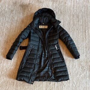 Burberry Down Filled Long Quilted Puffer Jacket Size 2 (but fits size 0 also)